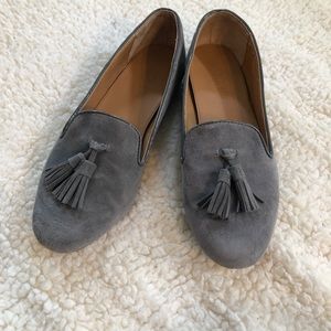 J. Crew Suede Tassel Flats Loafers Size 6
